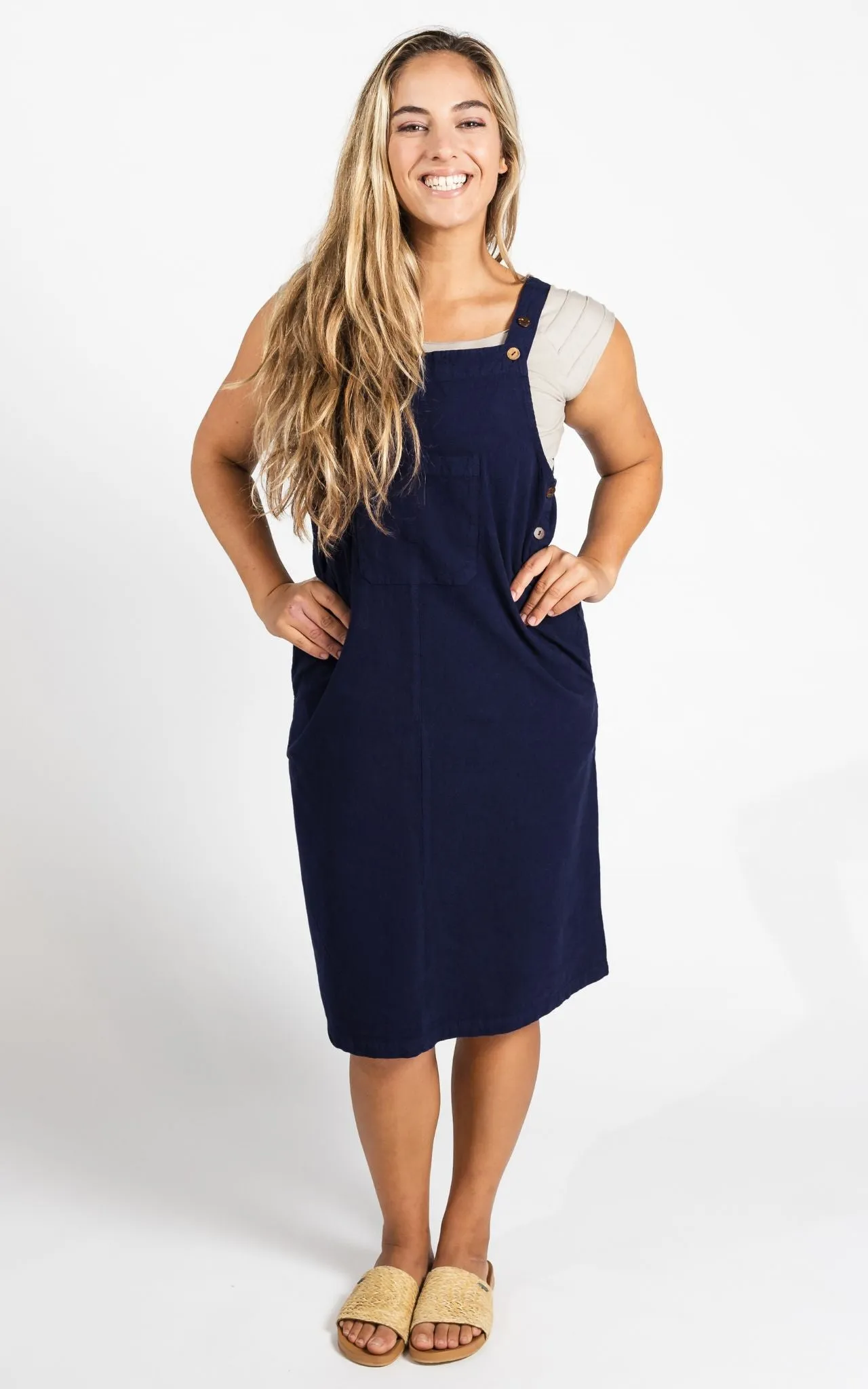 Ayla Pinafore - Dark Blue