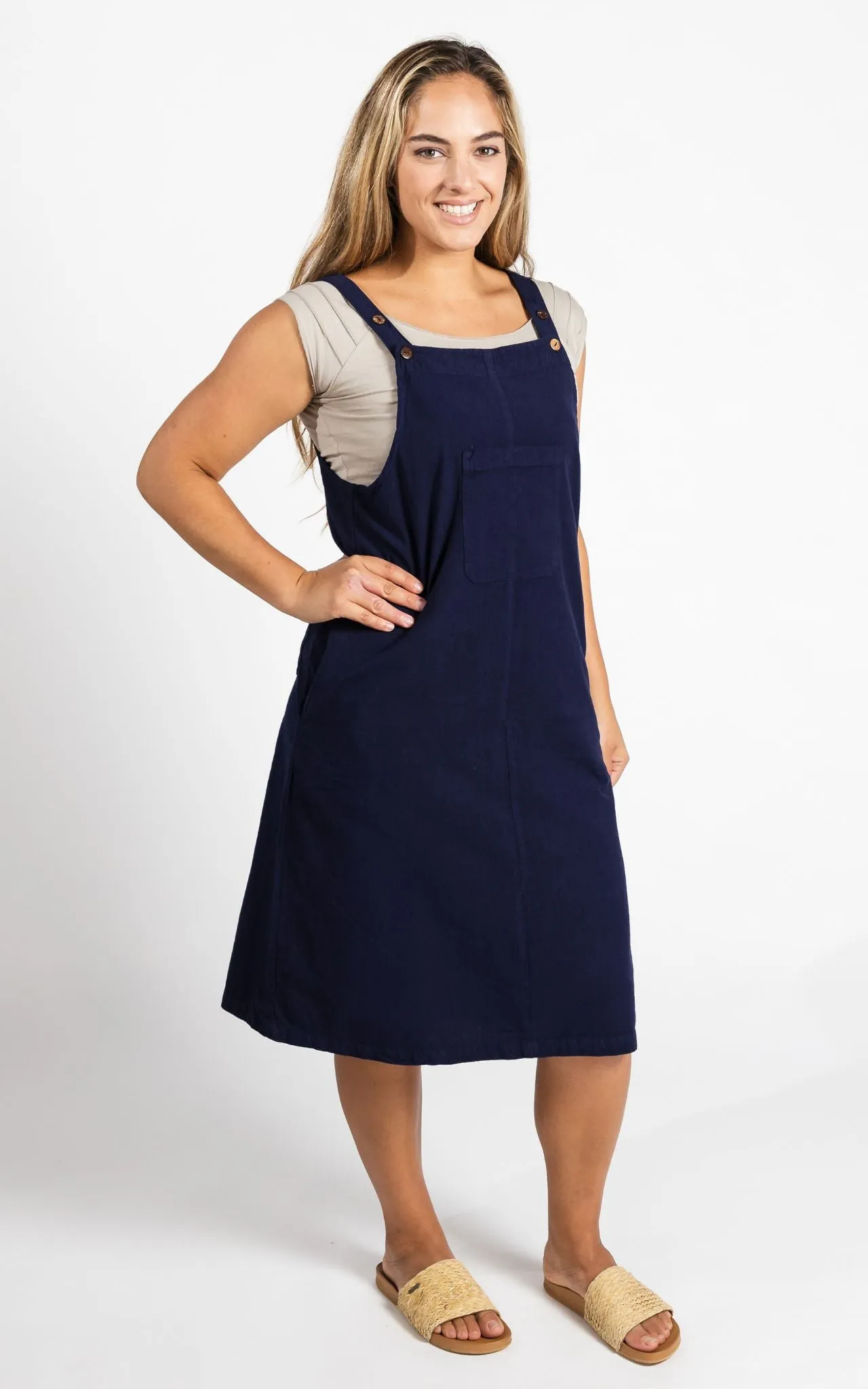 Ayla Pinafore - Dark Blue