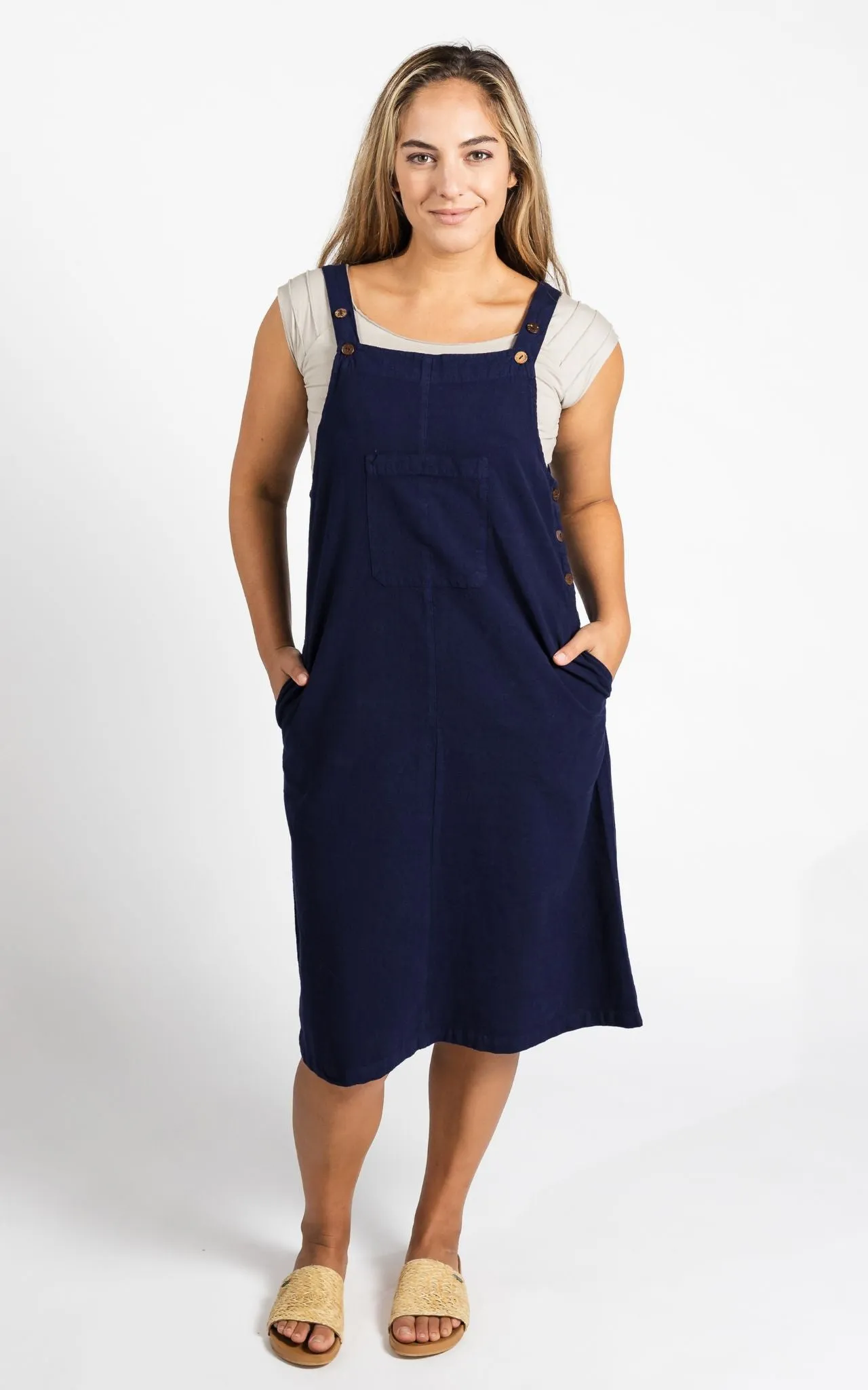 Ayla Pinafore - Dark Blue