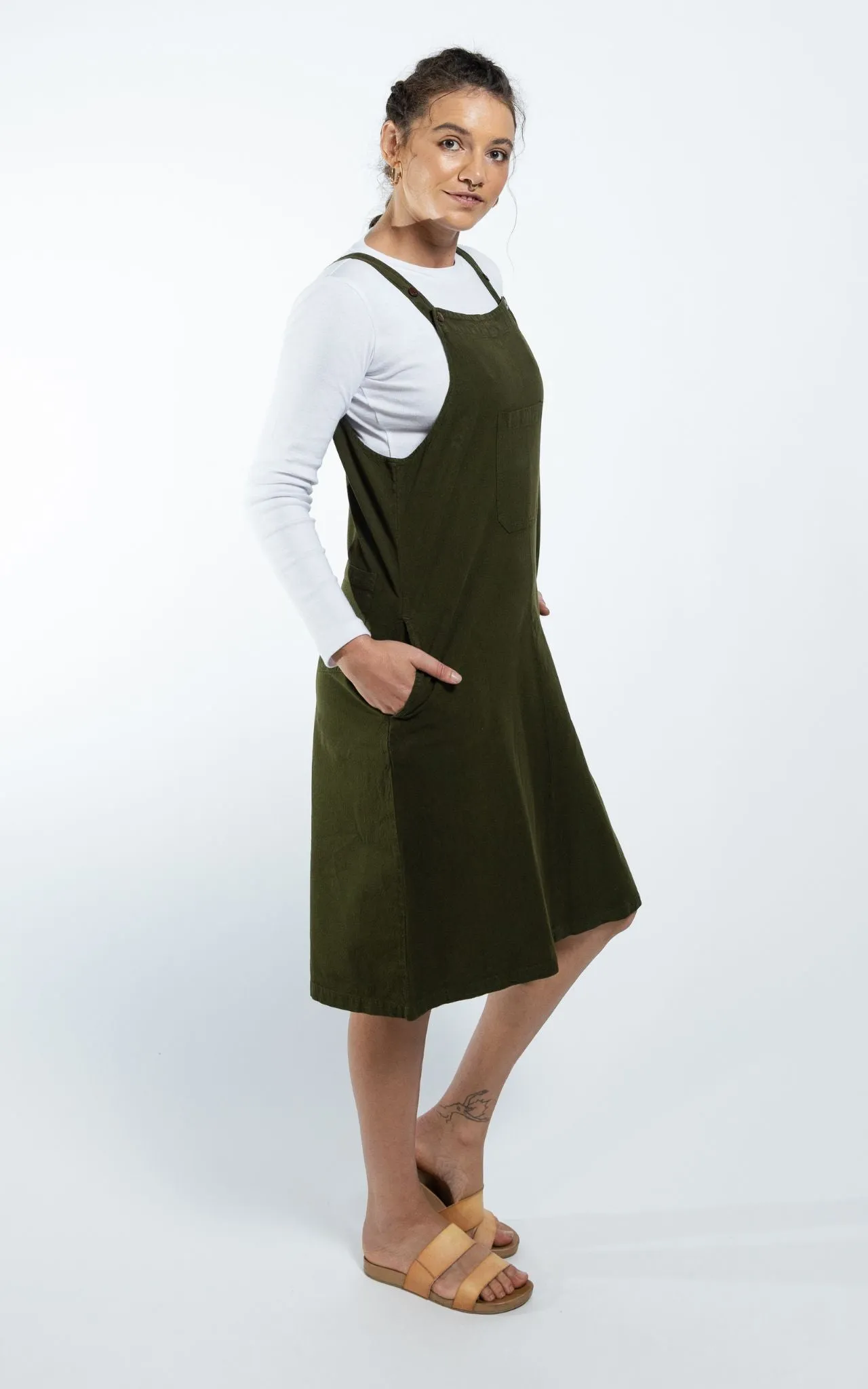 Ayla Pinafore - Green