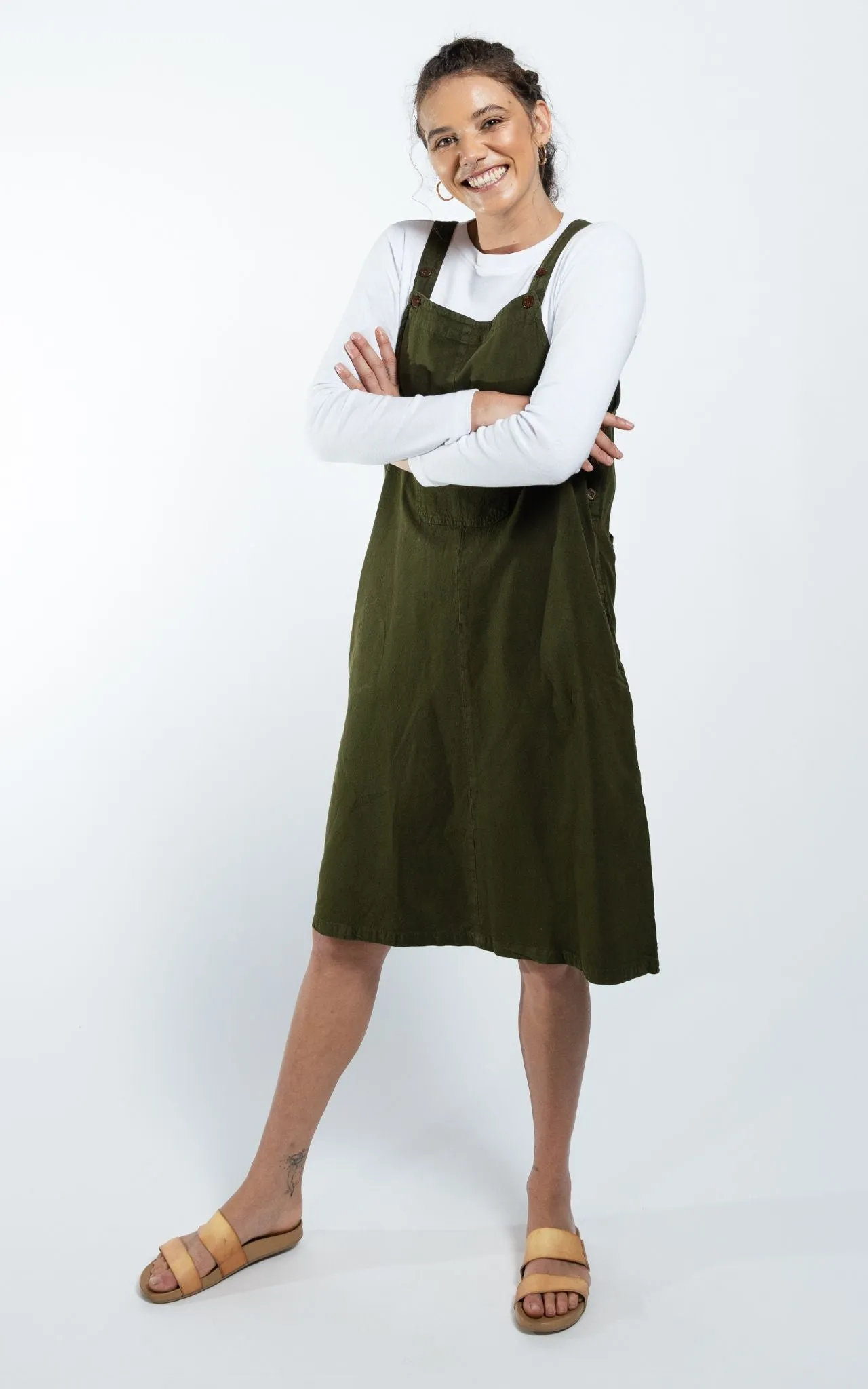 Ayla Pinafore - Green