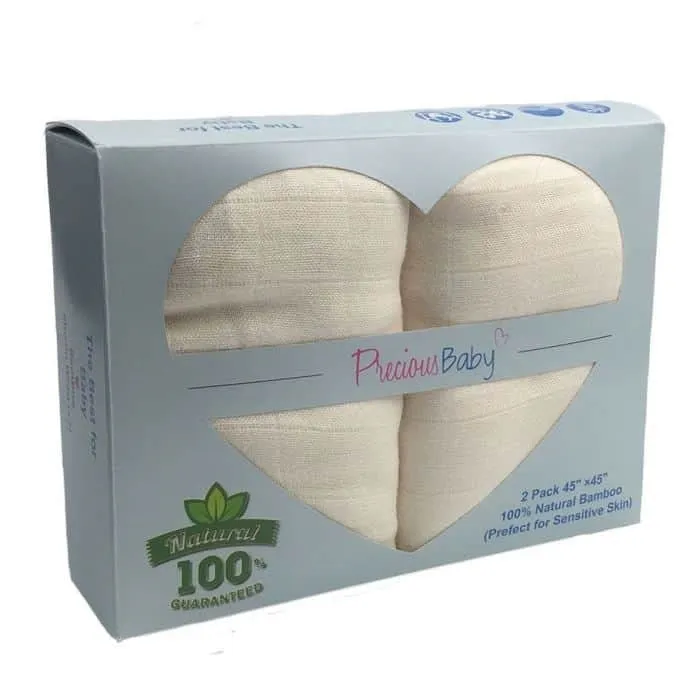 Baby First Baby Muslin Wrap Neutral 2Pk