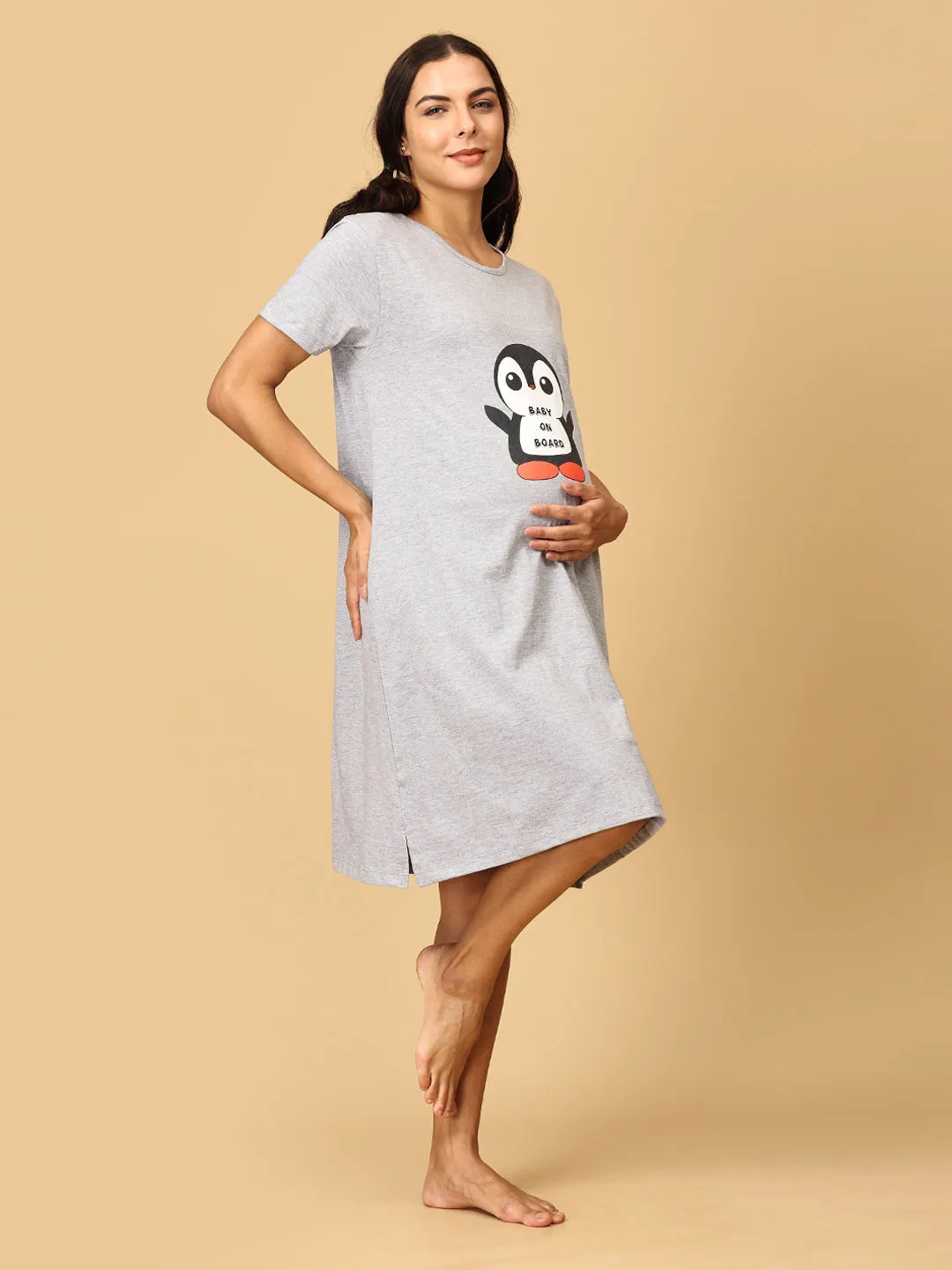 Baby On Board Maternity T- Shirt Dress