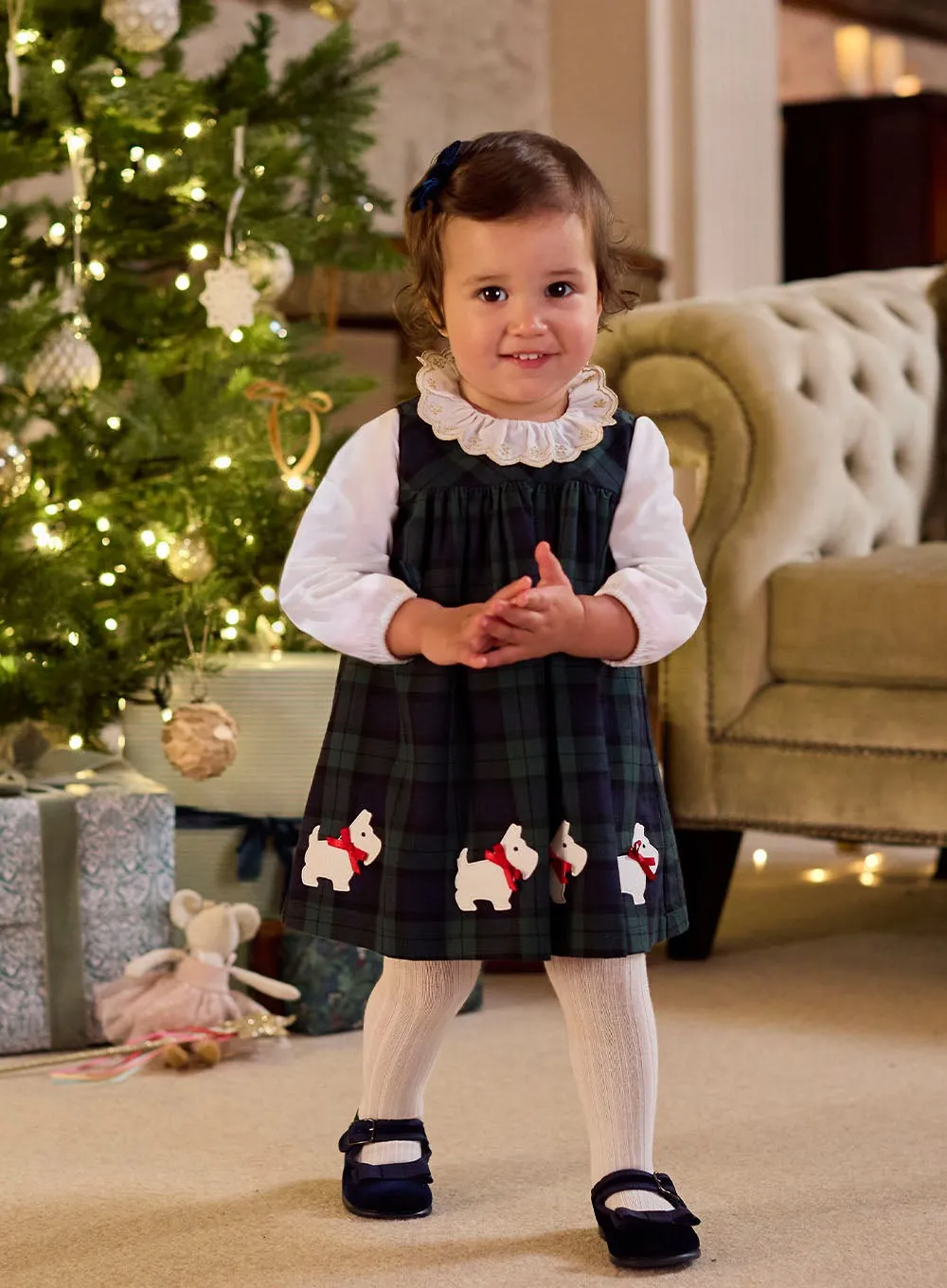 Baby Scottie Tartan Pinafore