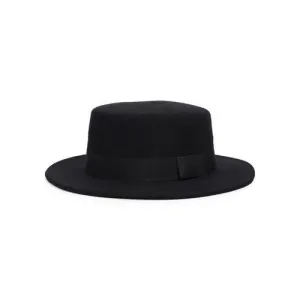 Black Bow Tie Brand Woolen Fedora Hat