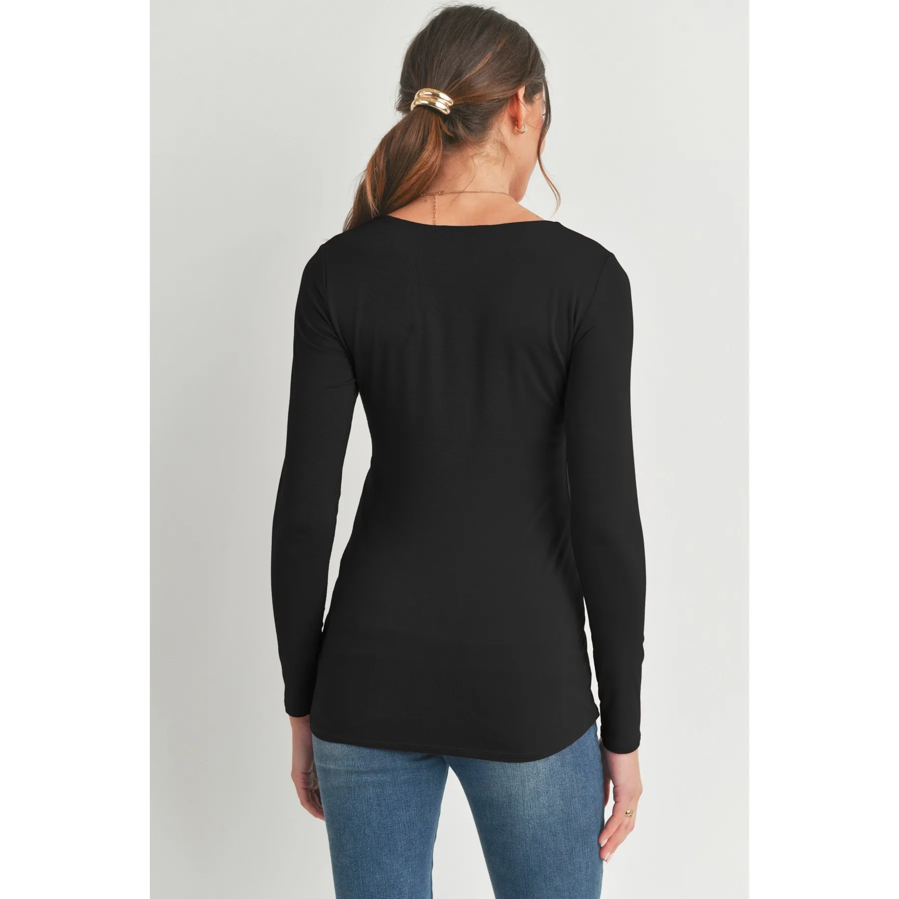 Black Leah Maternity Top