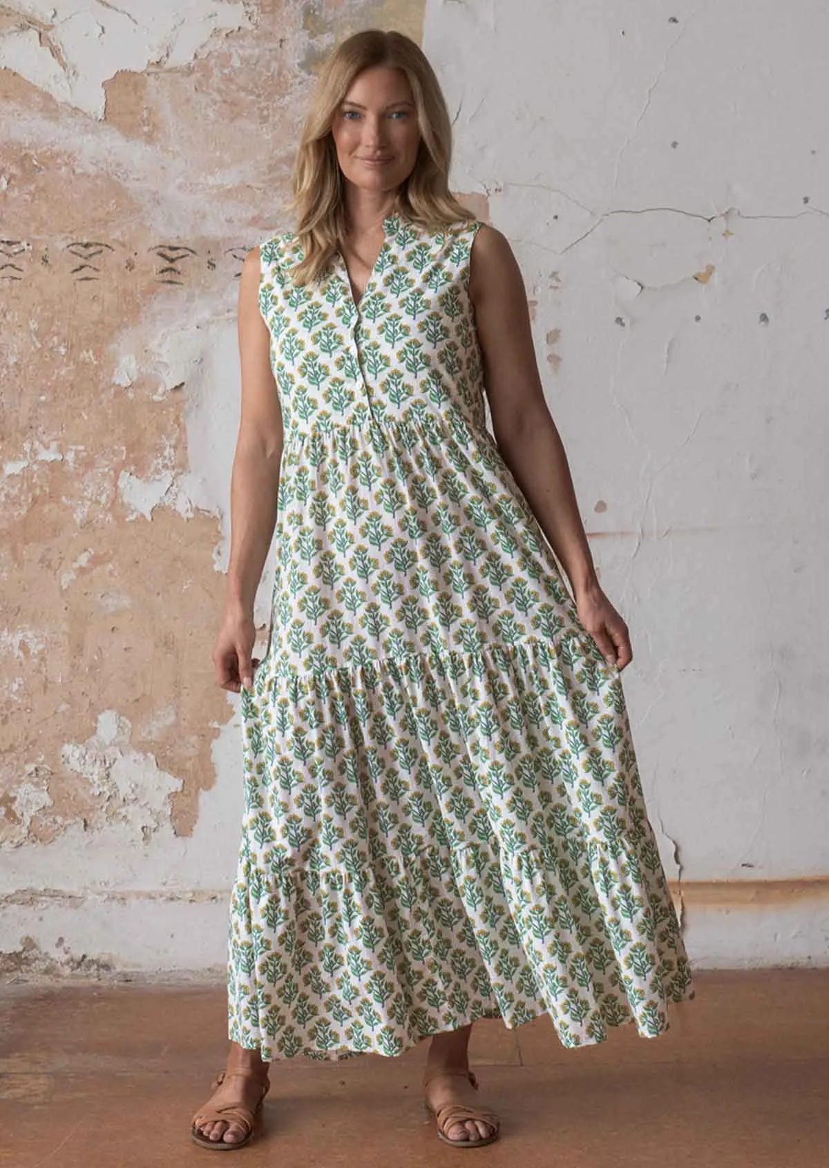 Boho Tiered Maxi Dress Buttercup