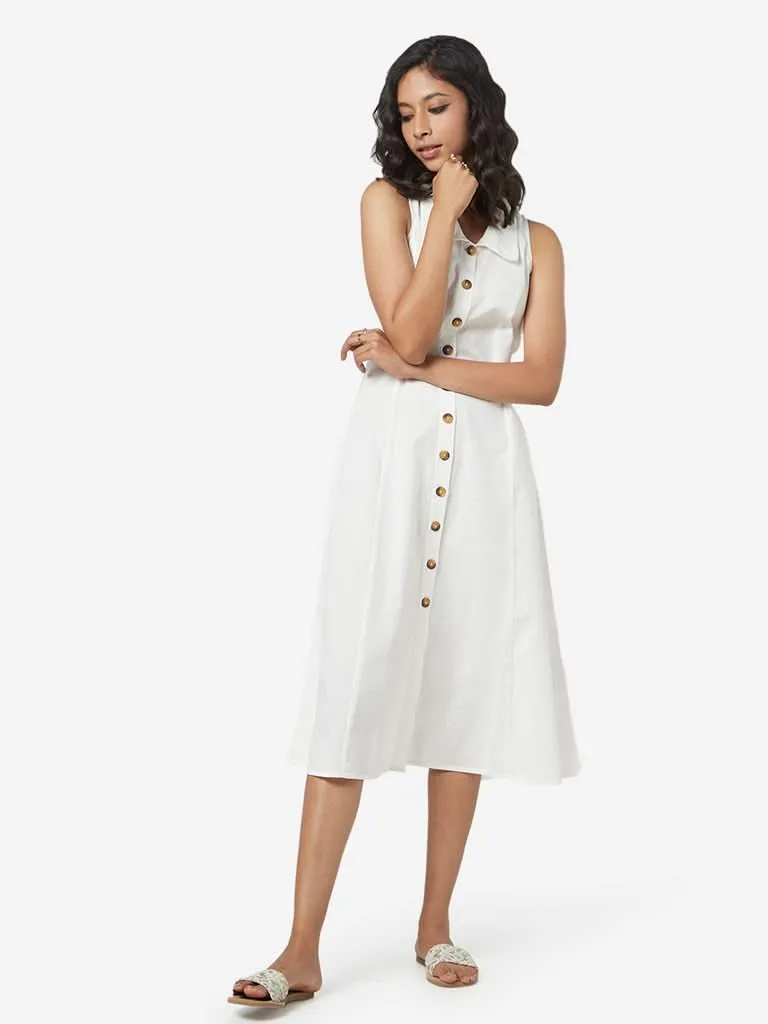 Bombay Paisley White Shirtdress