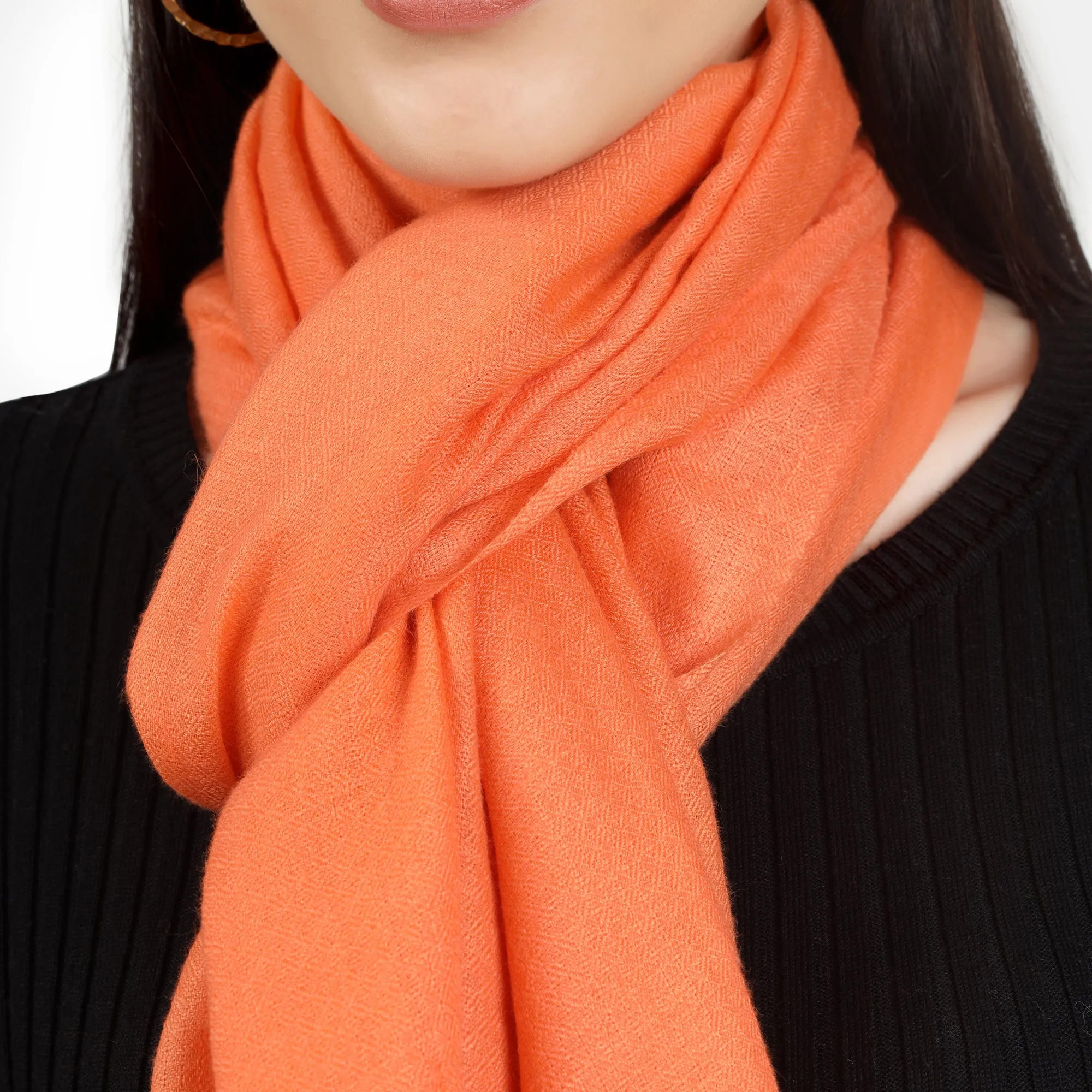 Brunt Orange Cashmere Scarf