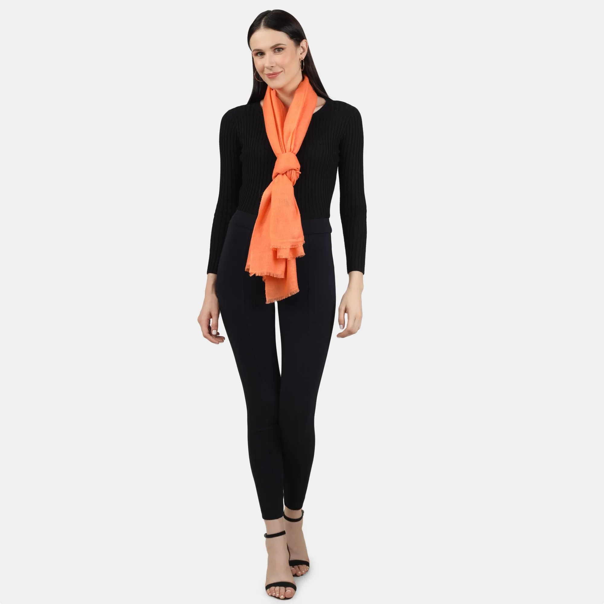 Brunt Orange Cashmere Scarf