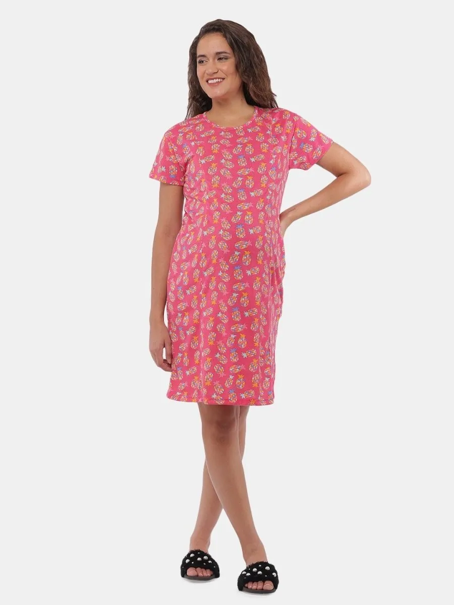 Combo Of Lookin' Pine & Bun In The Oven Maternity T-Shirt Dress