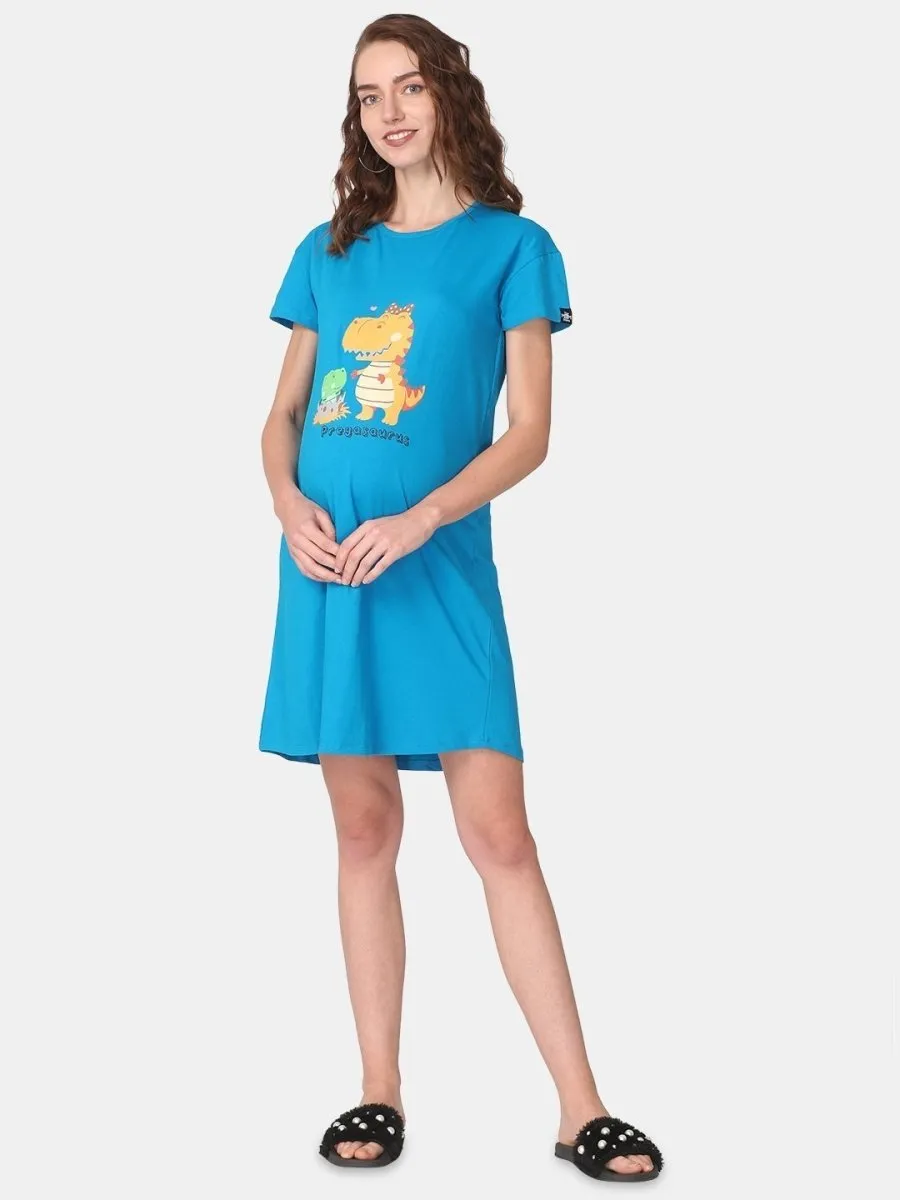 Combo Of Pregasaurus & Lookin' Pine Maternity T-Shirt Dress