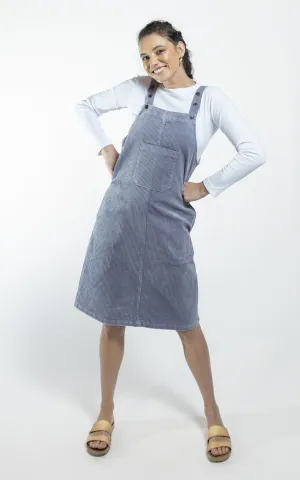 Corduroy Pinafore - Sky Blue