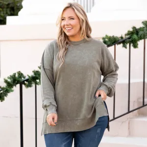 Cozy Pullover, Olive