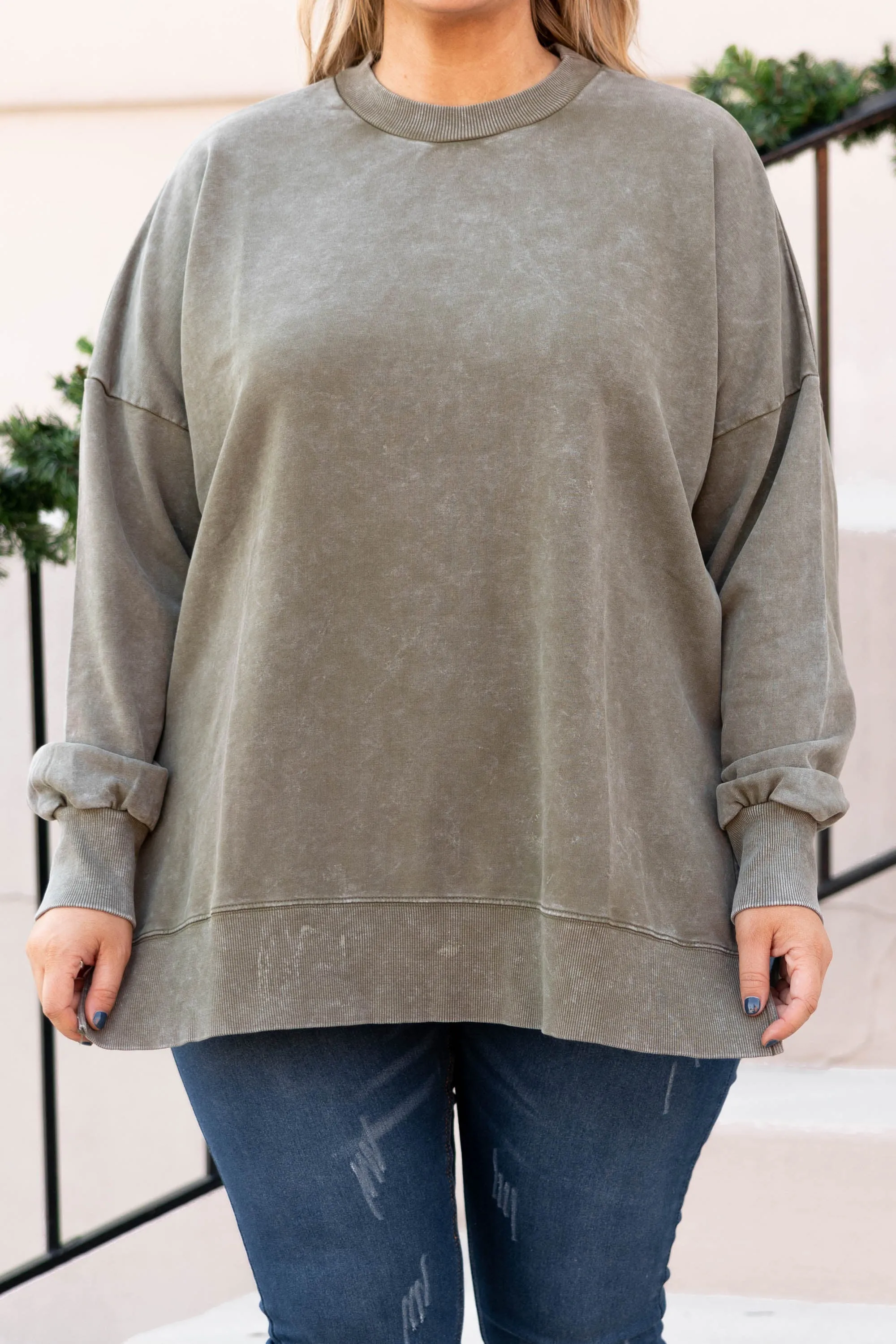 Cozy Pullover, Olive