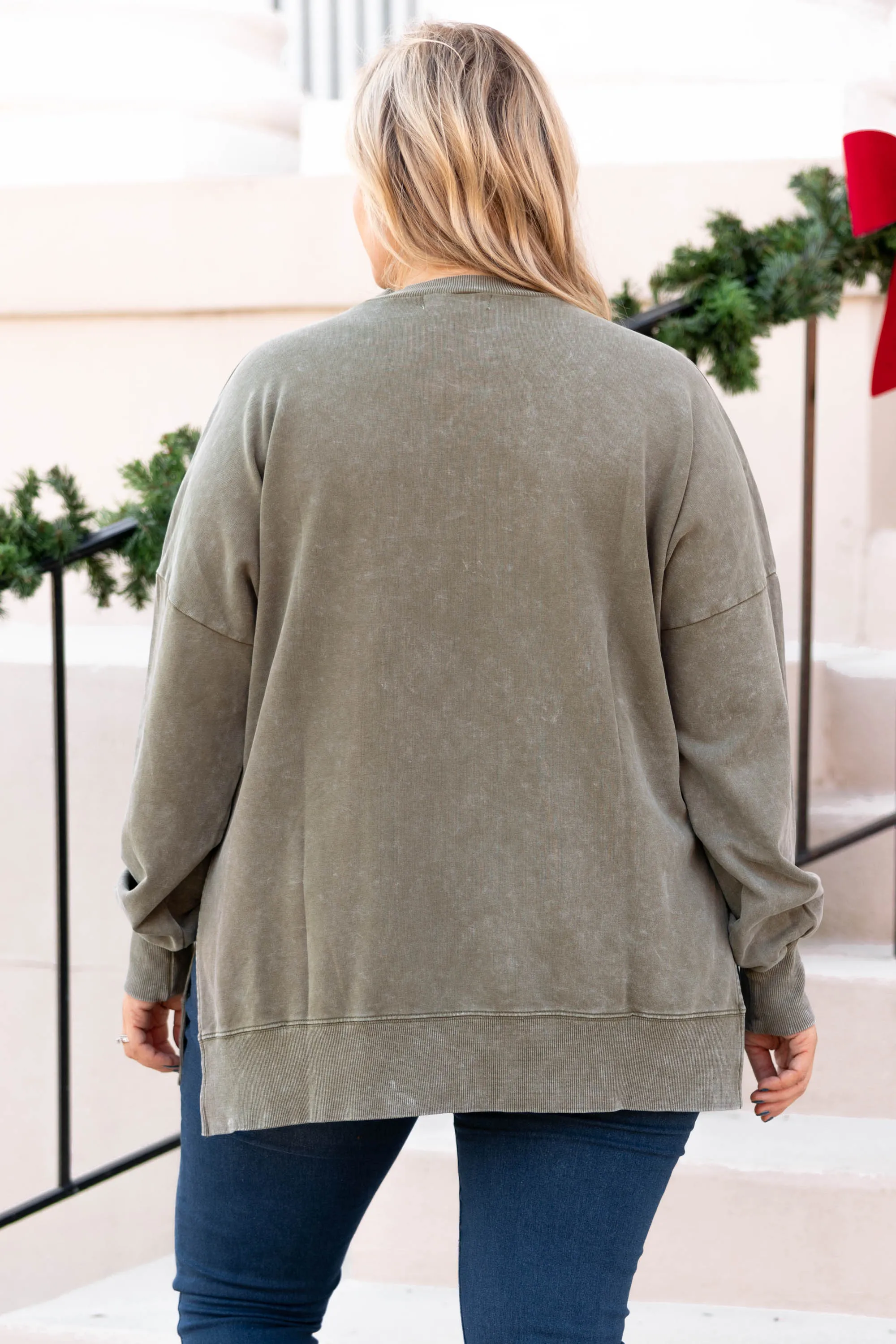 Cozy Pullover, Olive