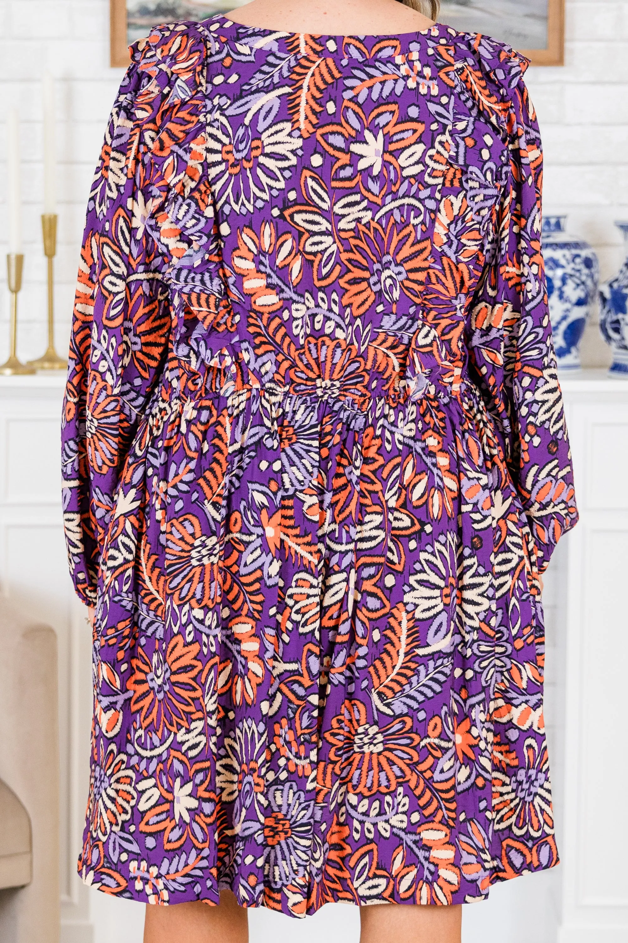 Cozy Sunday Dress, Violet