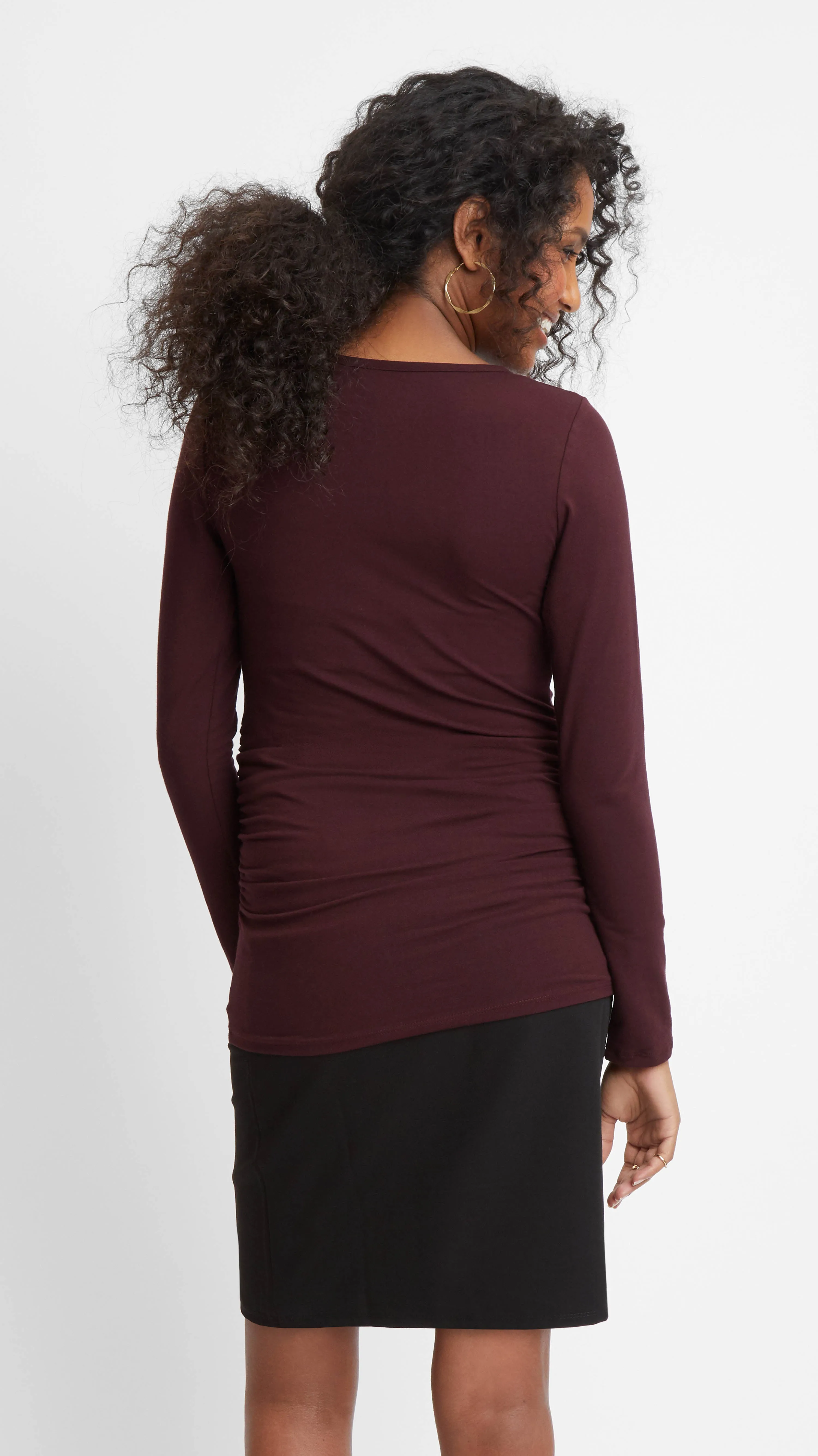 Cross Keyhole Maternity Top