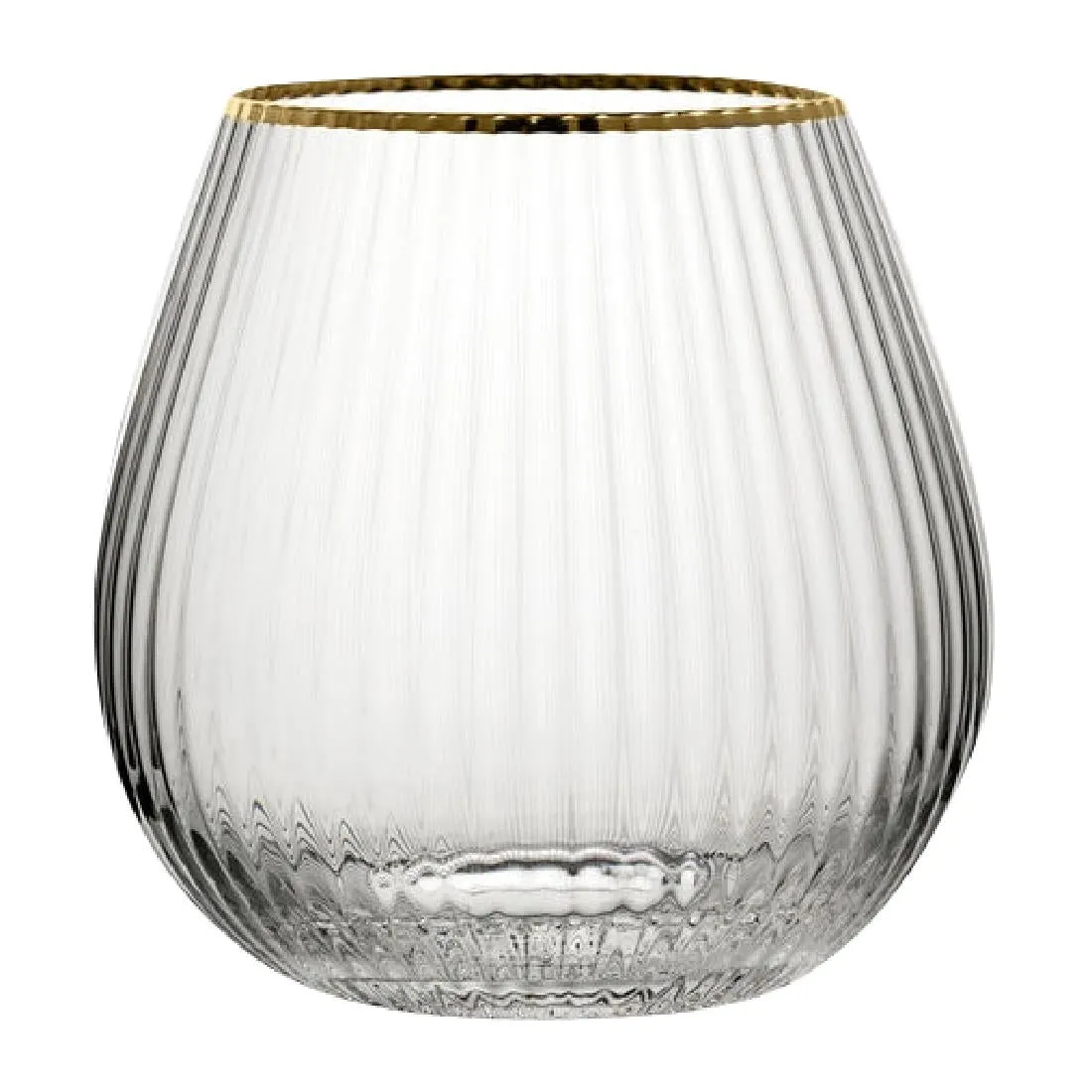 CZ044 Utopia Hayworth Stemless Gin Gold Rim Glasses 650ml (Pack of 6)