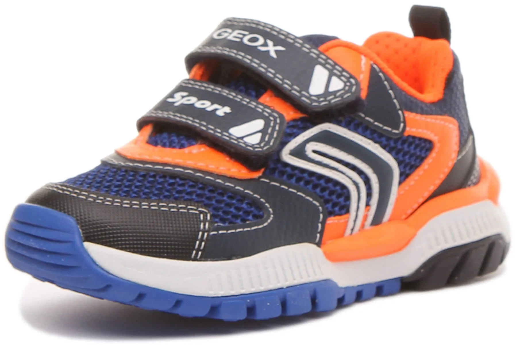 Geox J Tuono B.D In Navy Orange For Kids