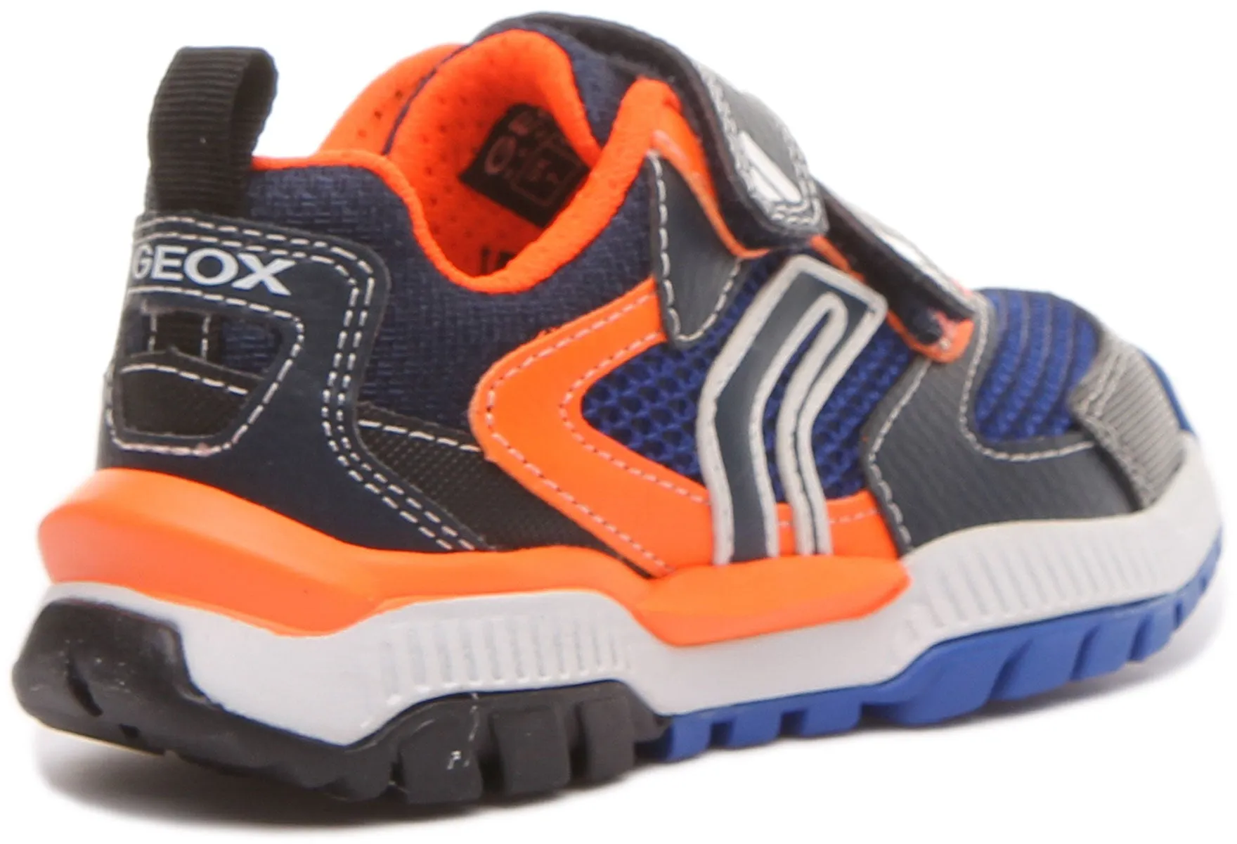 Geox J Tuono B.D In Navy Orange For Kids