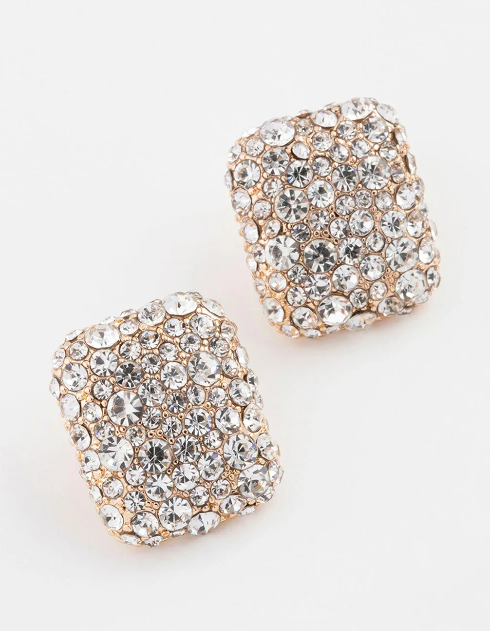 Gold Luxe Square Stud Earrings