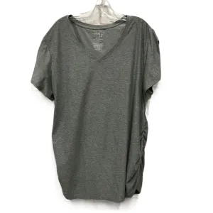 Grey Top Short Sleeve By Time And Tru, Size: 1x