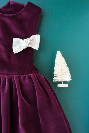 Harper Pinafore in Winterberry Velvet