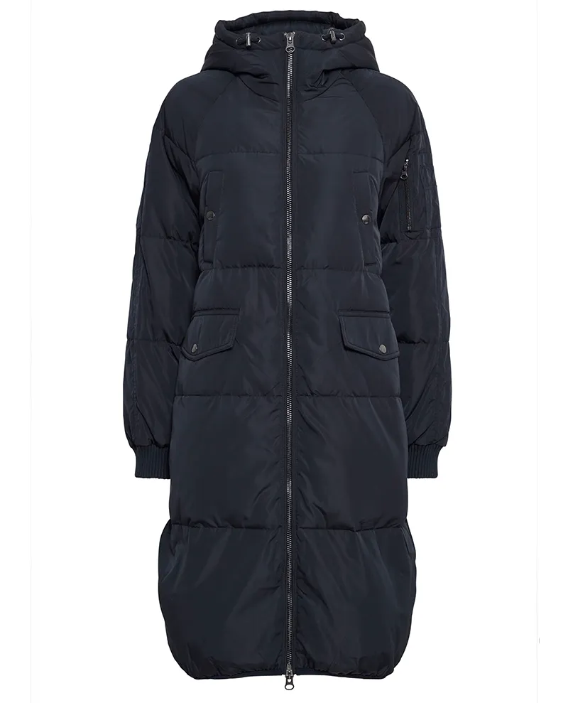 Ichi Bunala Navy Padded Coat