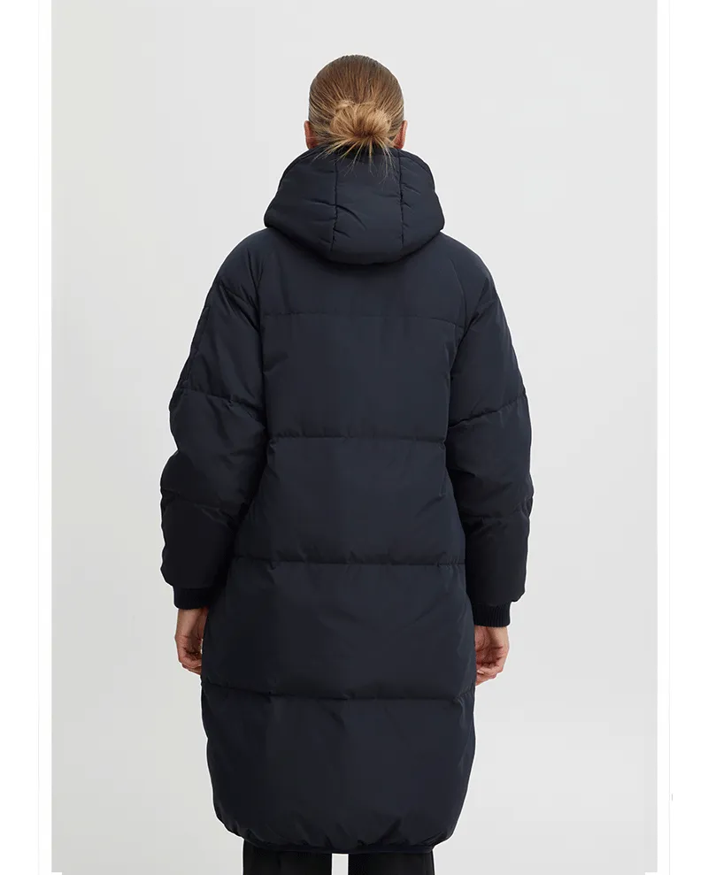 Ichi Bunala Navy Padded Coat