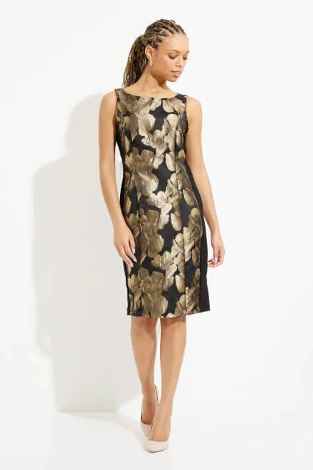 Joseph Ribkoff Foil Leaf Dress