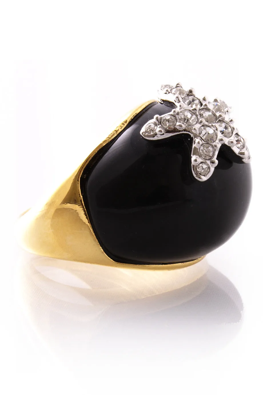 KENNETH JAY LANE Black Starfish Ring