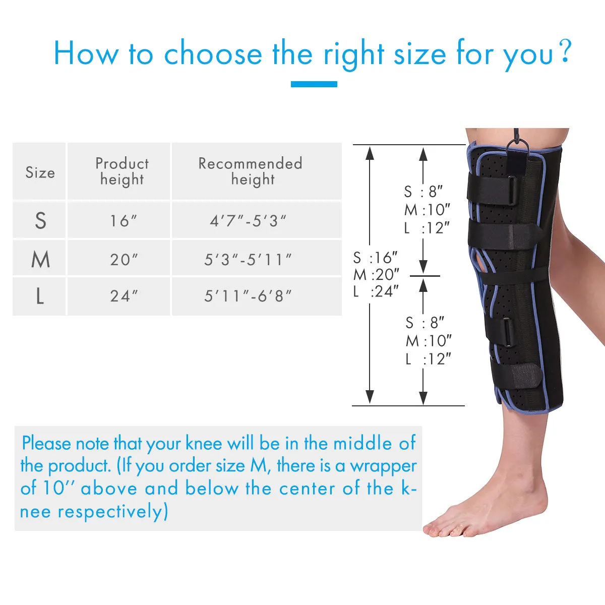 Knee Immobilizer - Tri-panel Version