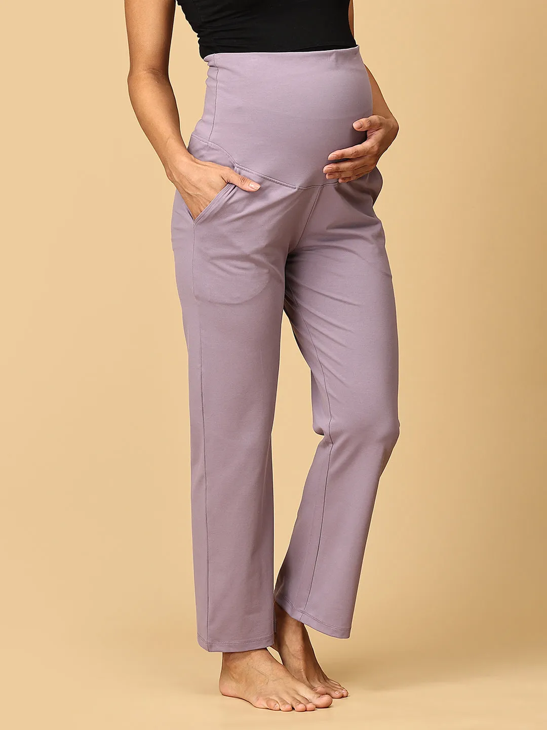 Lavender Tranquility Maternity Yoga Trackpants