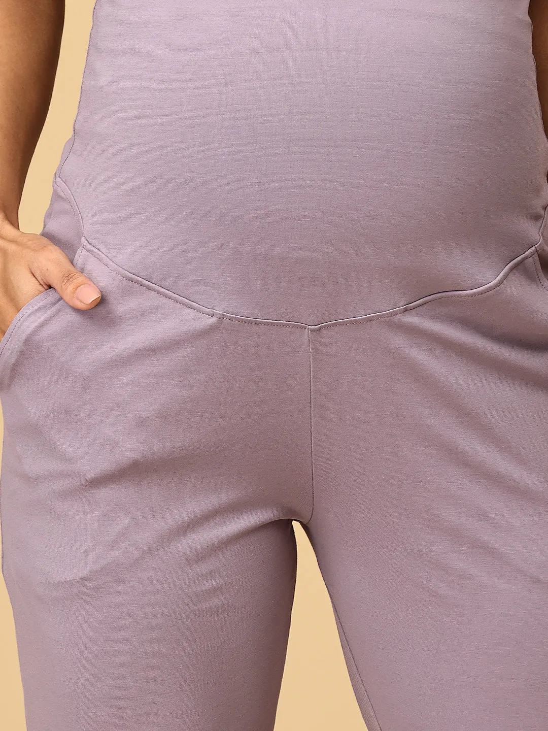 Lavender Tranquility Maternity Yoga Trackpants