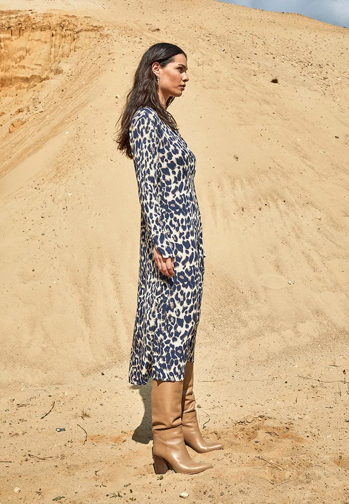 Lova Long Dress - Warm Sand Print