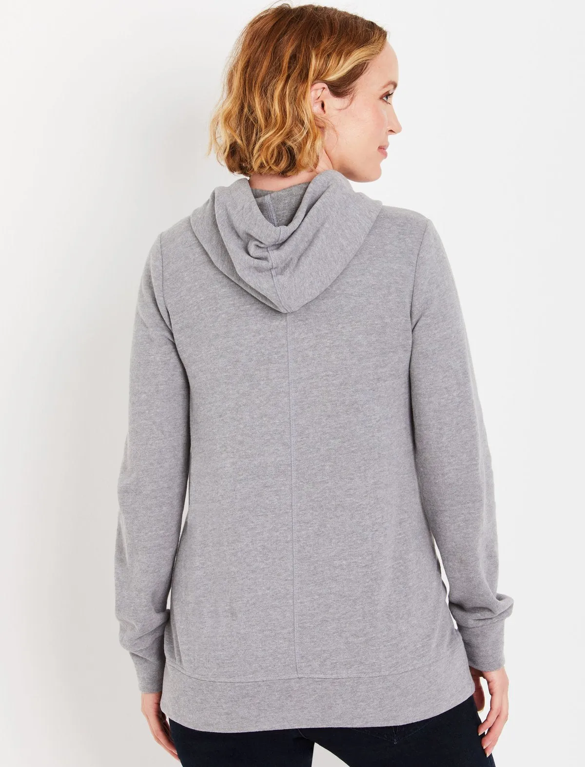 Love At First Kick Maternity Sweatshirt in Grey