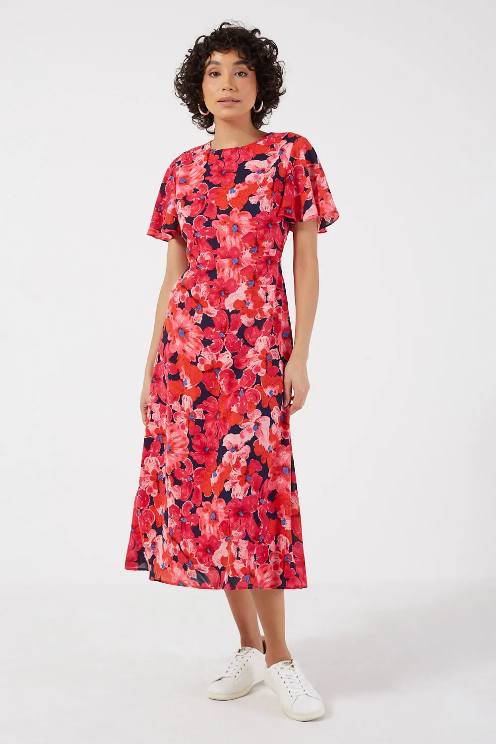 Marc Angelo Flutter Sleeve Dress