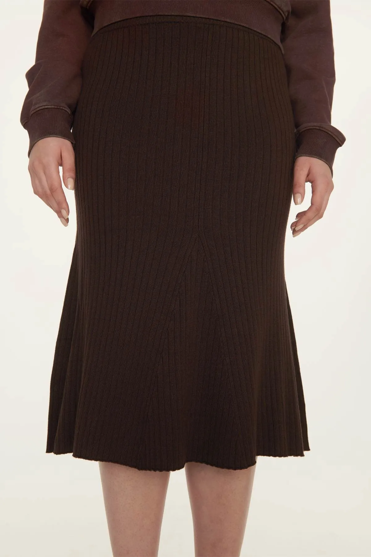 Midi Rib Knit Skirt