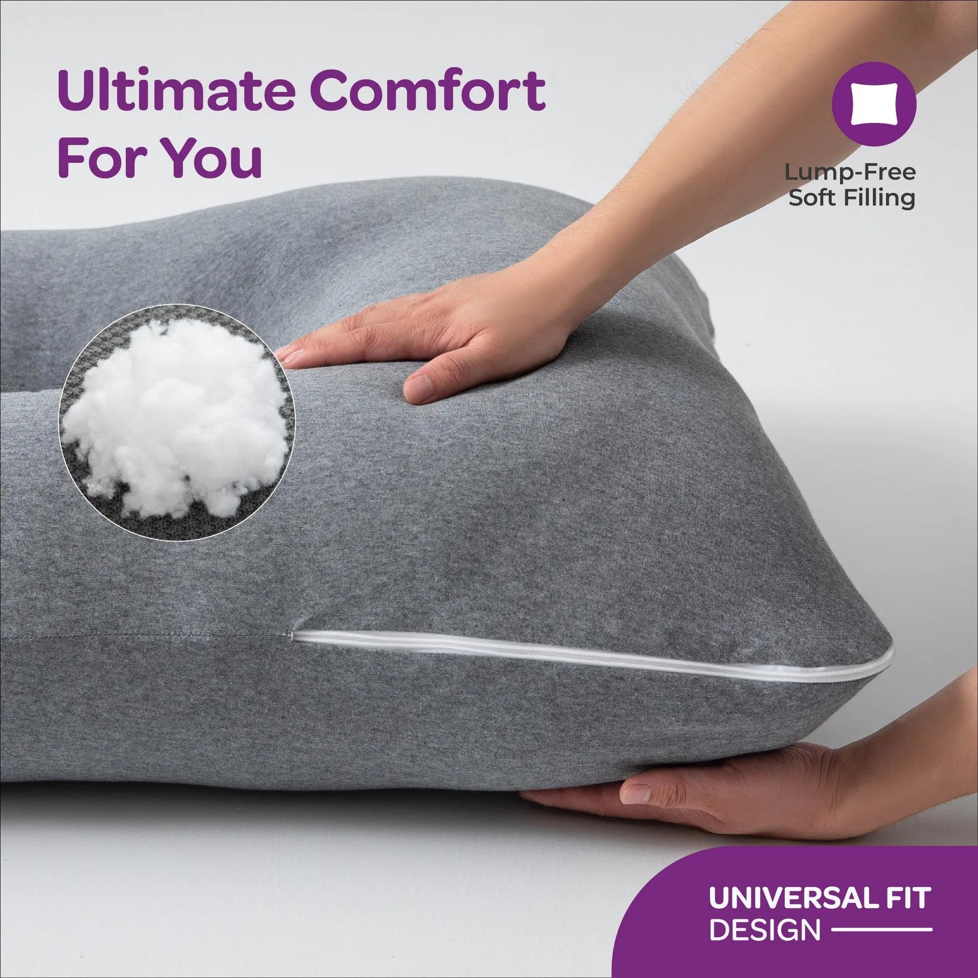 Moon Organic U Shaped Contour Maternity Pillow for Pregnent Ladies