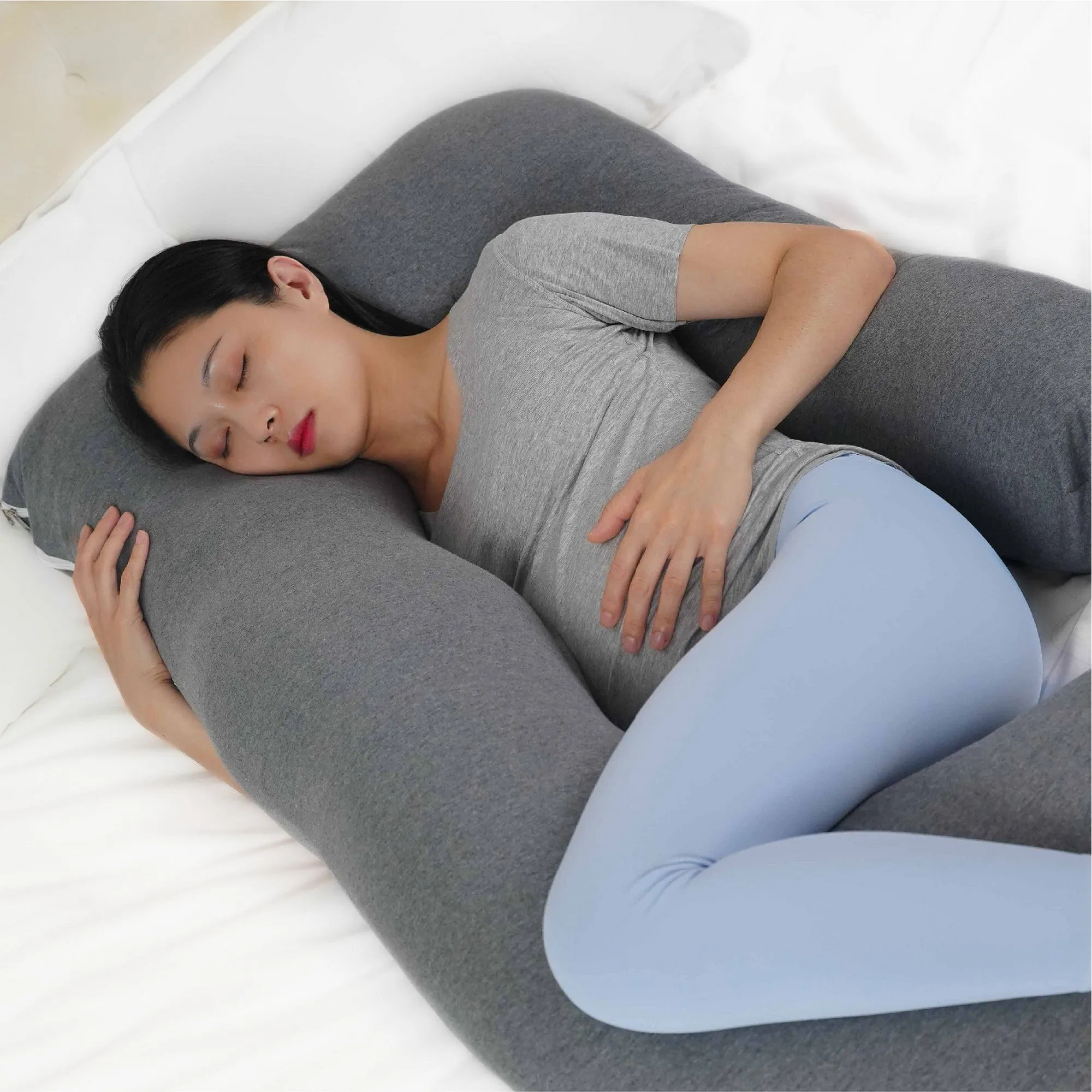 Moon Organic U Shaped Contour Maternity Pillow for Pregnent Ladies