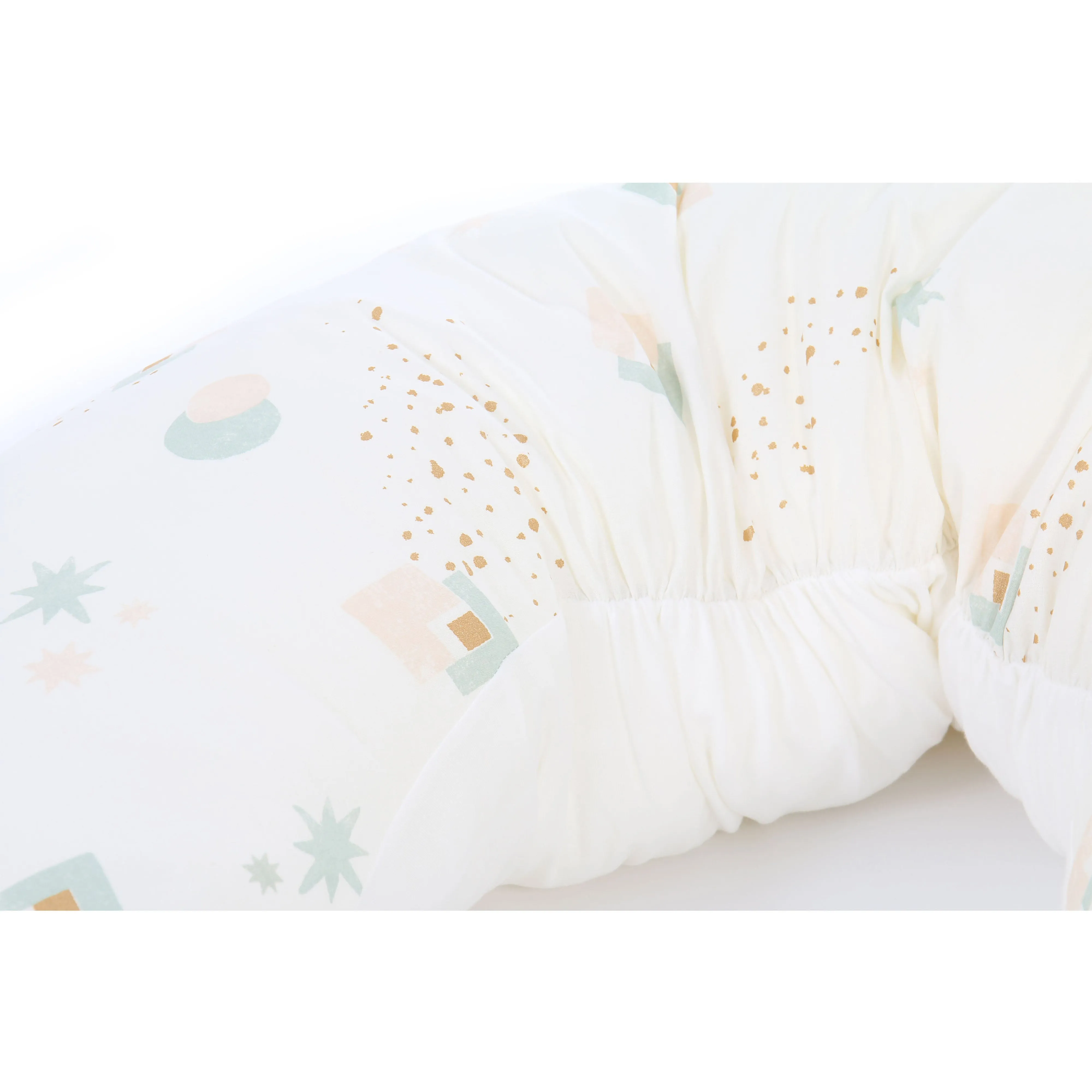 nobodinoz Maternity Pillow Luna Aqua Eclipse/ White