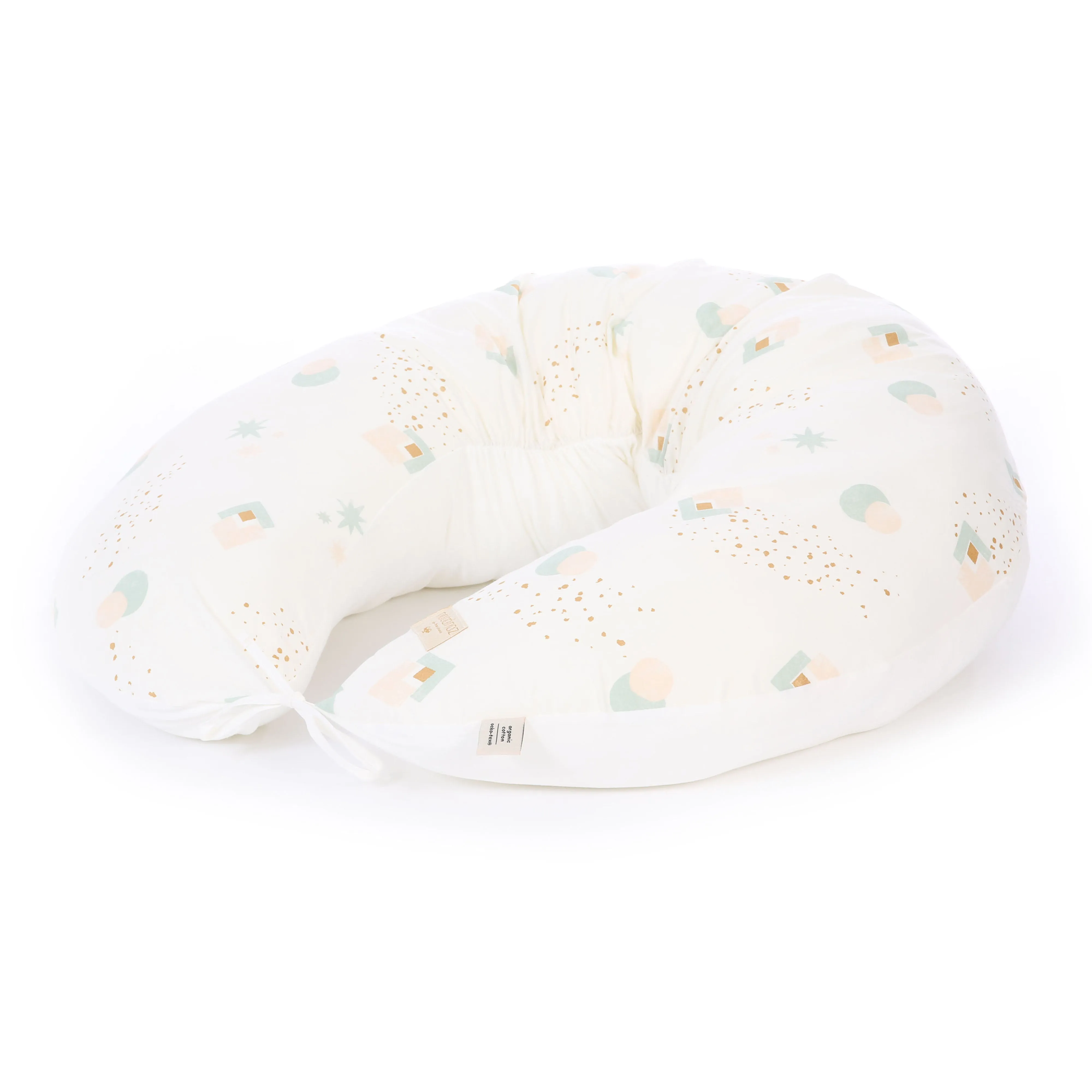 nobodinoz Maternity Pillow Luna Aqua Eclipse/ White