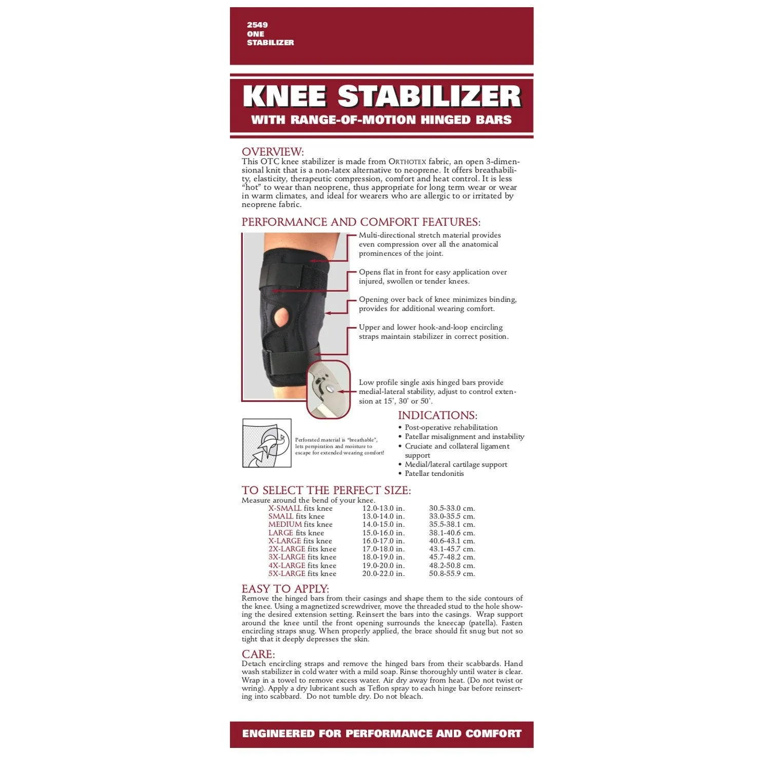 OTC KNEE WRAP ORTH ROM - 2549