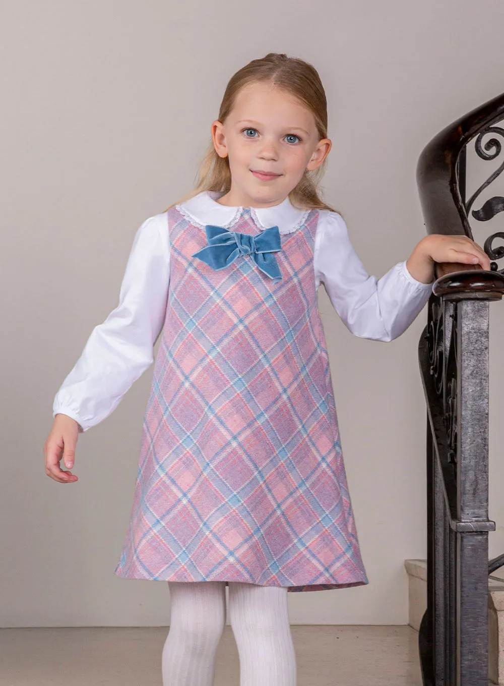 Penelope Checked Pinafore