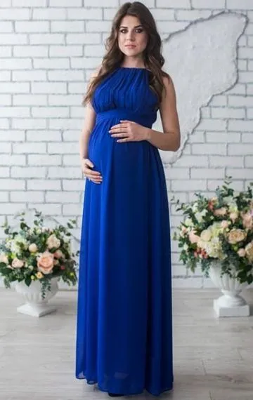 Royal Blue Maternity Dress