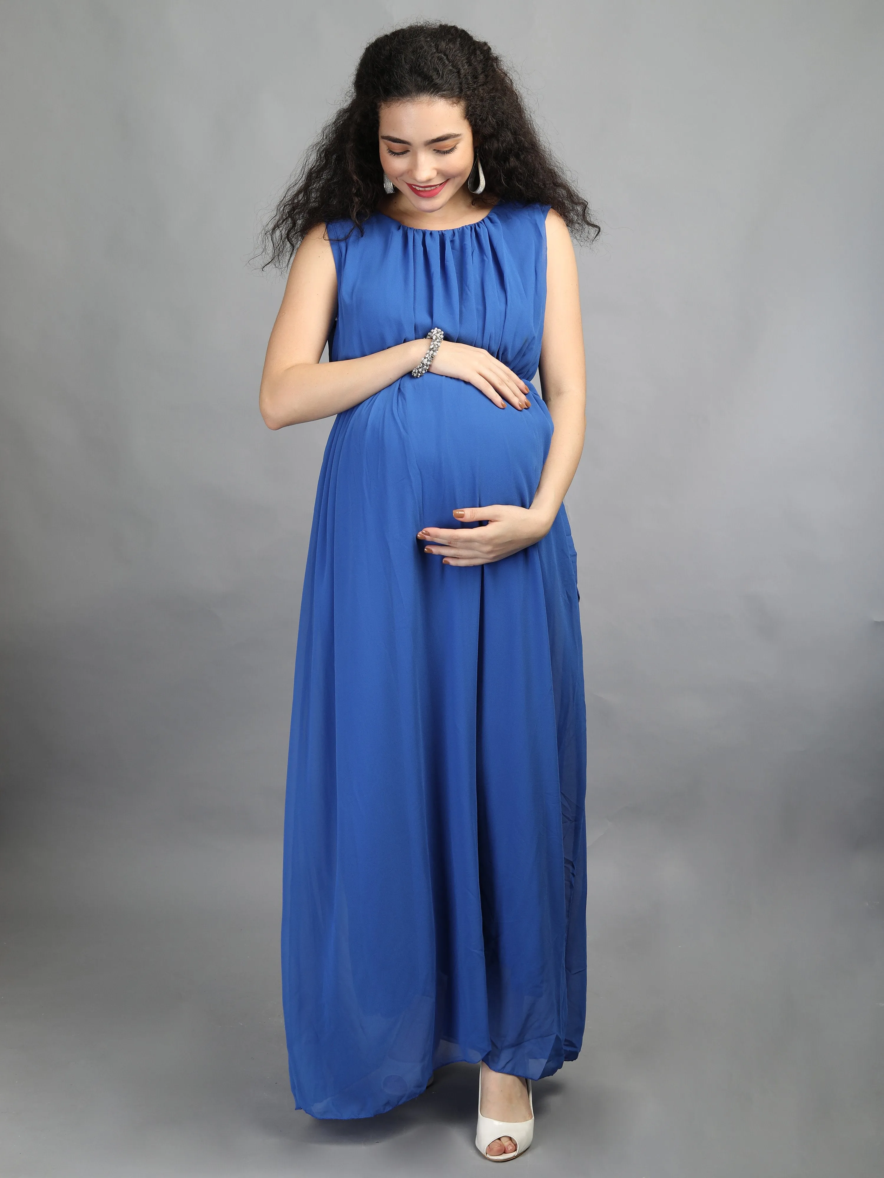 Royal Blue Maternity Dress