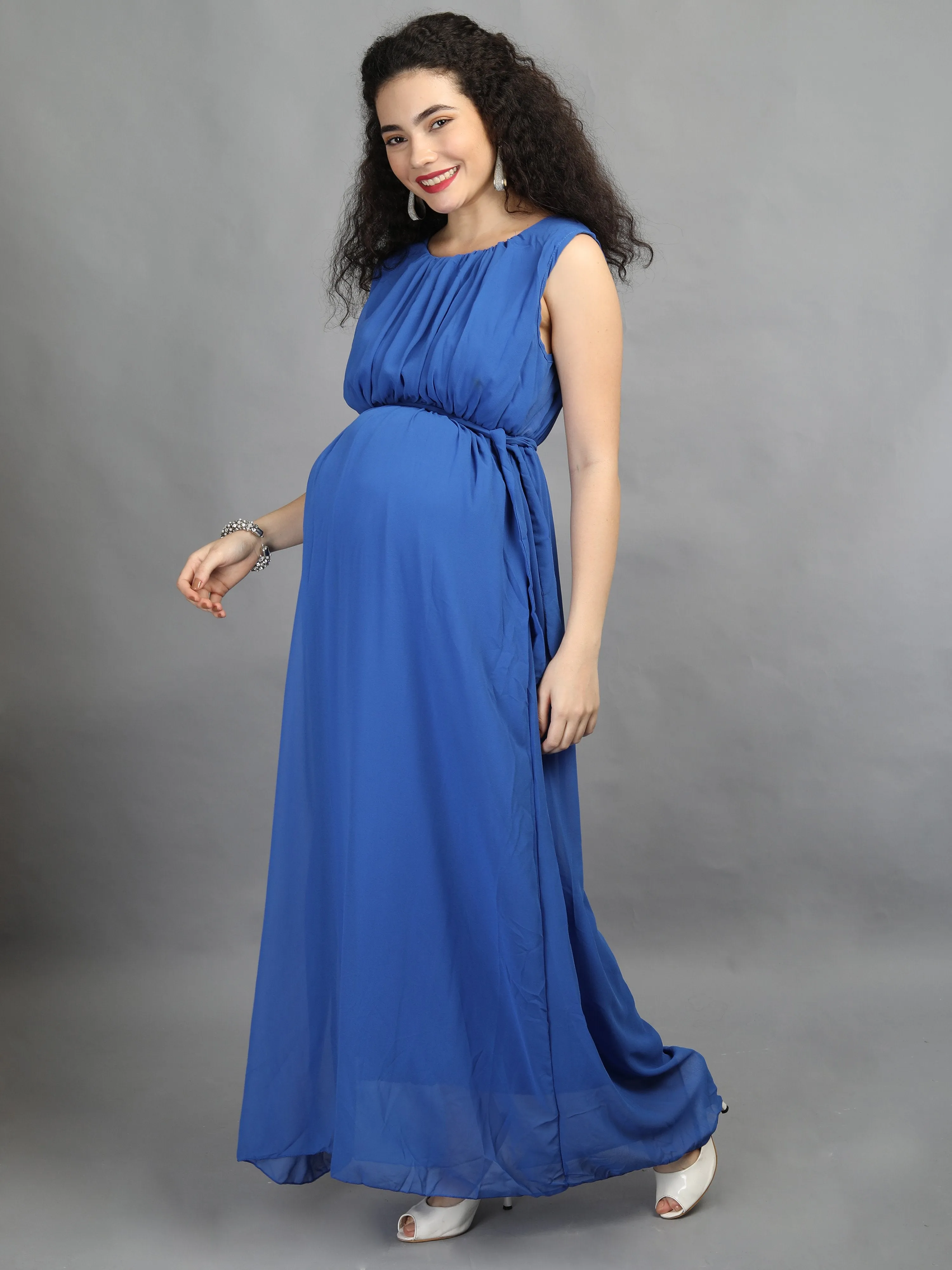 Royal Blue Maternity Dress