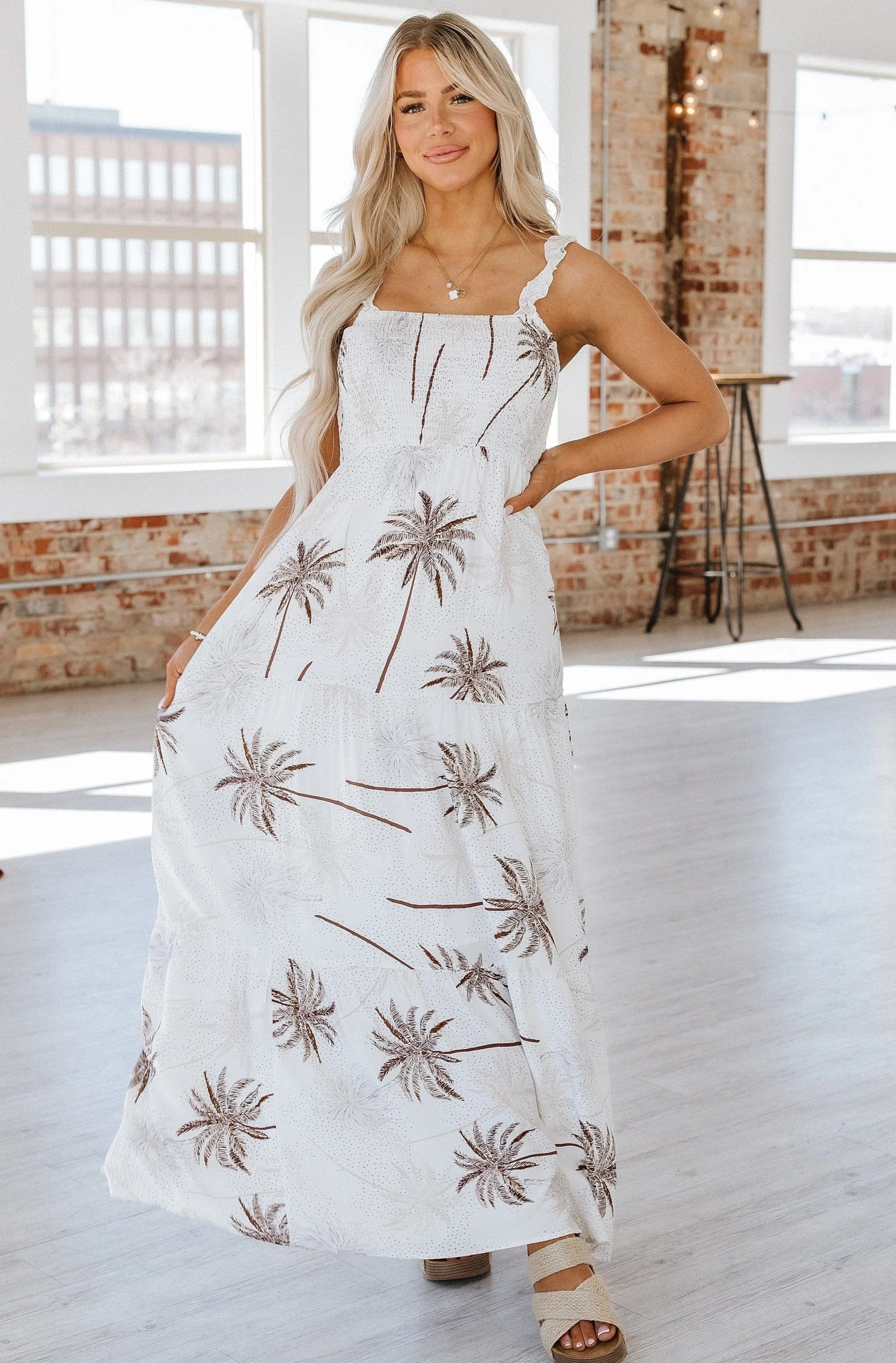 SALE - Leah Tropical Print Maxi Dress | Size XL