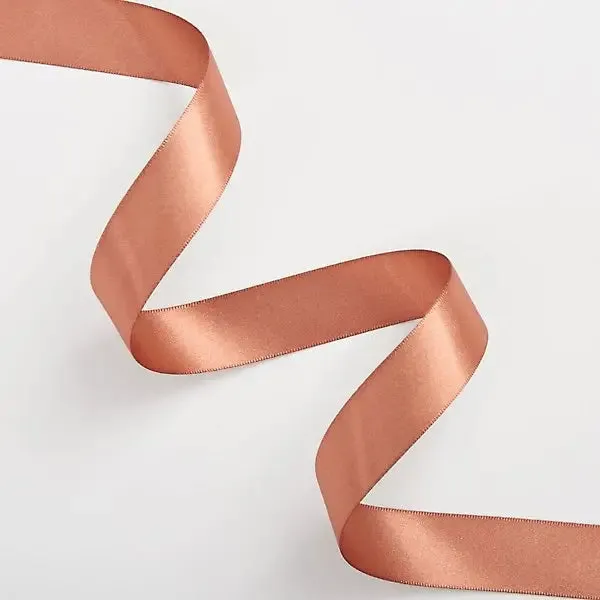 Satin Ribbon - 1/4" Rose Gold